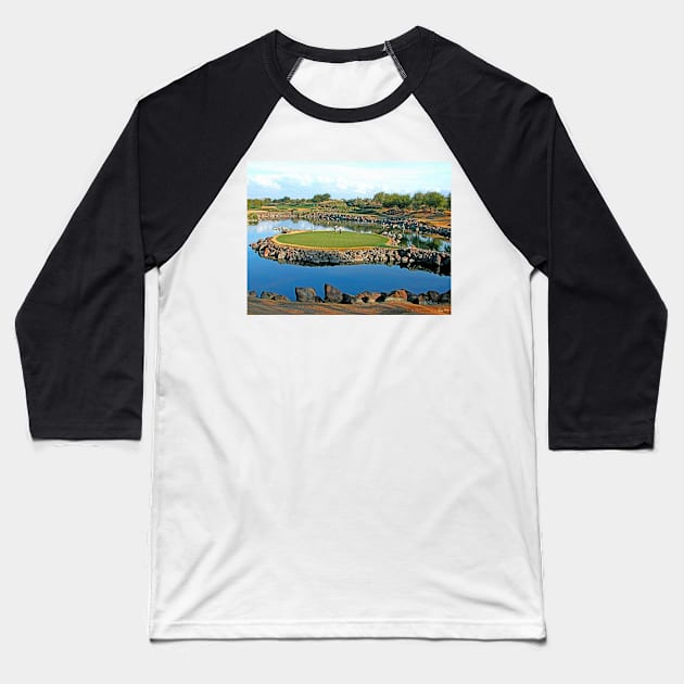 17th Hole at PGA West La Quinta Baseball T-Shirt by terryhuey